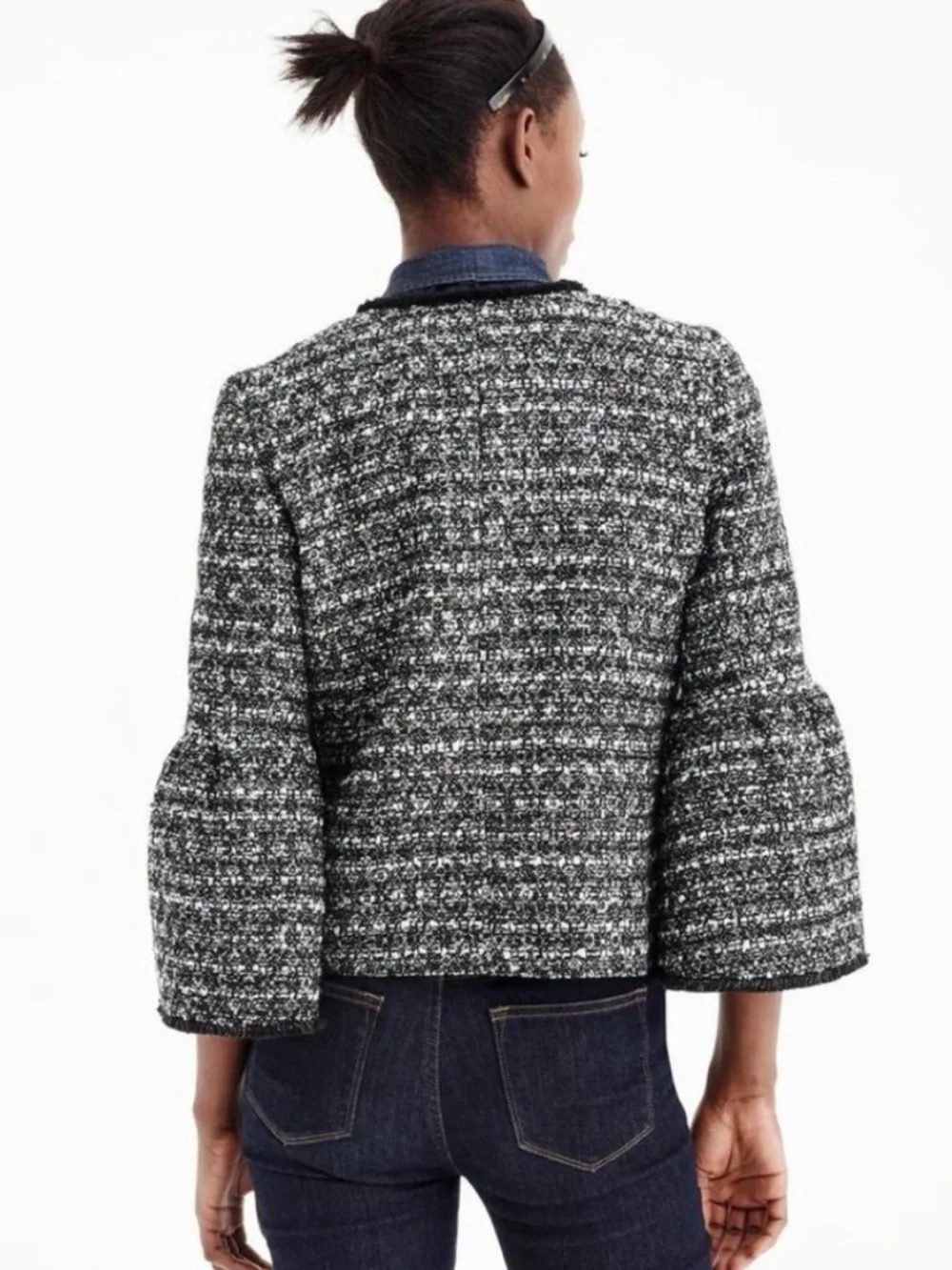 J Crew Shimmer Tweed Lady Jacket - Picture 2 of 5